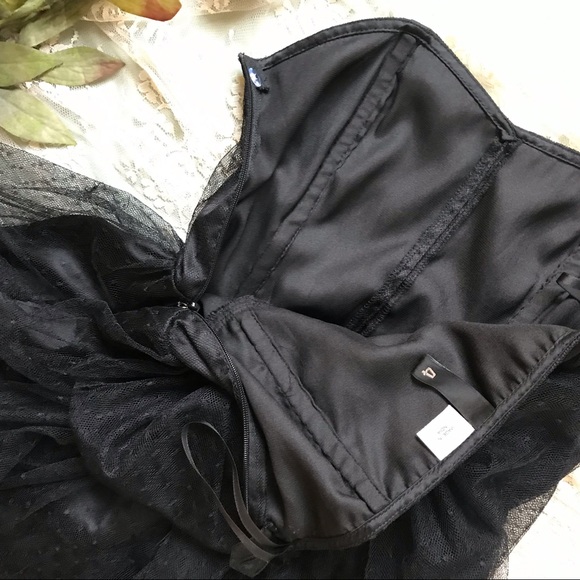 H&M Black Layered Mesh Strapless Dress - Picture 7 of 7